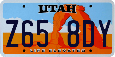 UT license plate Z658DY