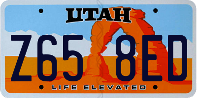 UT license plate Z658ED
