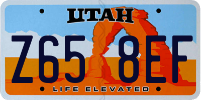 UT license plate Z658EF
