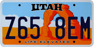 UT license plate Z658EM