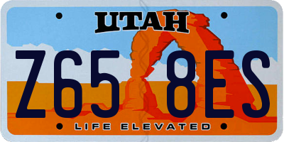 UT license plate Z658ES