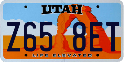 UT license plate Z658ET