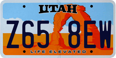 UT license plate Z658EW