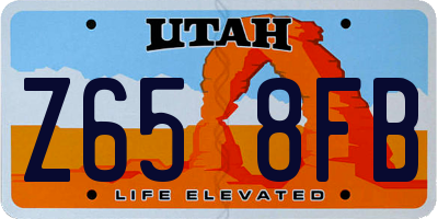 UT license plate Z658FB