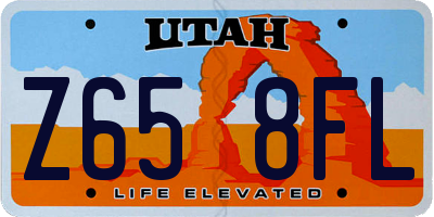 UT license plate Z658FL
