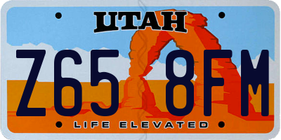 UT license plate Z658FM