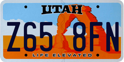 UT license plate Z658FN