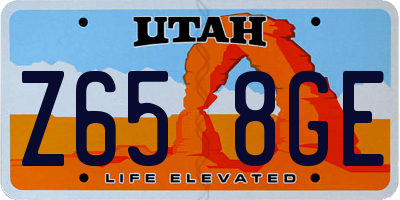 UT license plate Z658GE