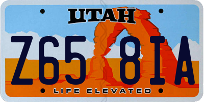UT license plate Z658IA