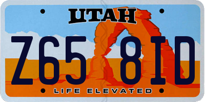 UT license plate Z658ID