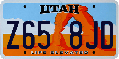 UT license plate Z658JD