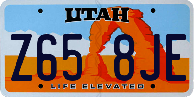 UT license plate Z658JE