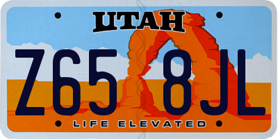 UT license plate Z658JL