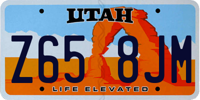 UT license plate Z658JM