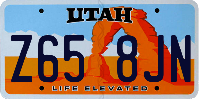 UT license plate Z658JN