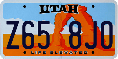 UT license plate Z658JO