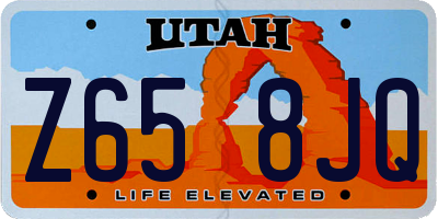 UT license plate Z658JQ