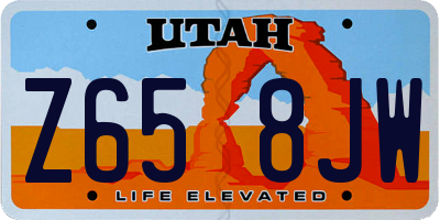 UT license plate Z658JW