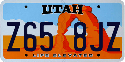 UT license plate Z658JZ