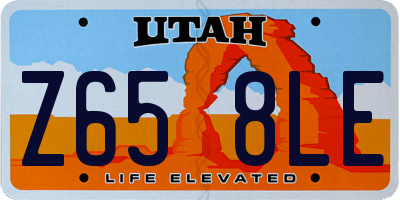 UT license plate Z658LE