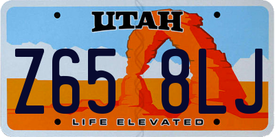 UT license plate Z658LJ