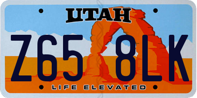 UT license plate Z658LK