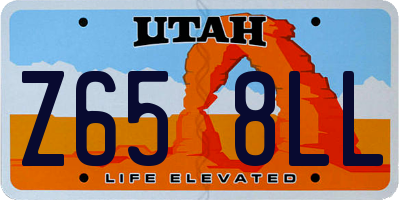 UT license plate Z658LL