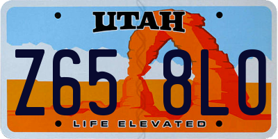 UT license plate Z658LO