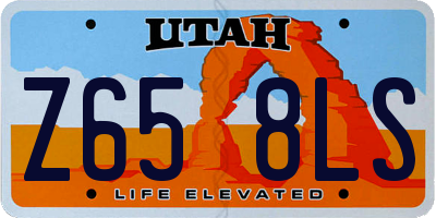 UT license plate Z658LS