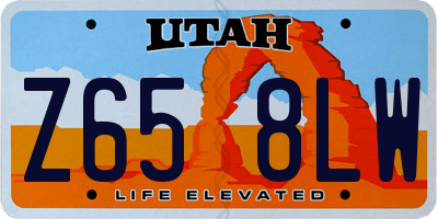 UT license plate Z658LW