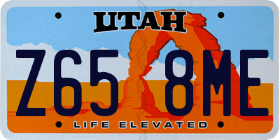 UT license plate Z658ME