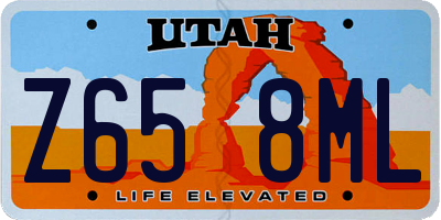 UT license plate Z658ML