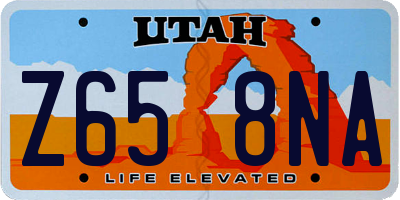 UT license plate Z658NA