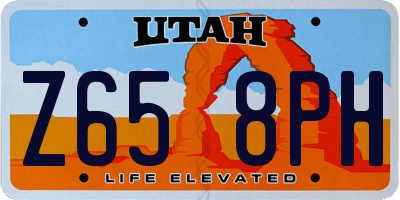 UT license plate Z658PH