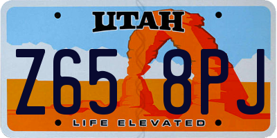 UT license plate Z658PJ