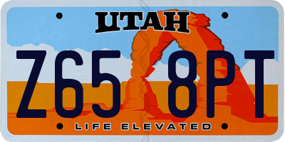UT license plate Z658PT