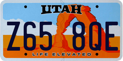 UT license plate Z658QE