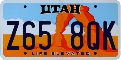 UT license plate Z658QK