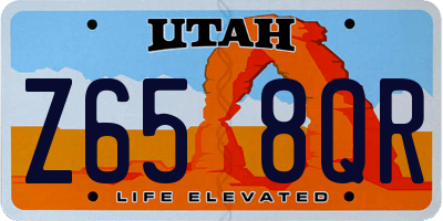 UT license plate Z658QR