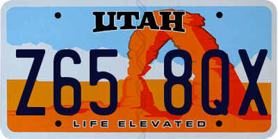 UT license plate Z658QX