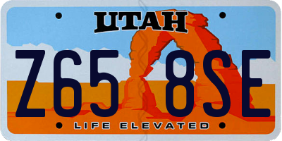 UT license plate Z658SE