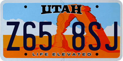 UT license plate Z658SJ