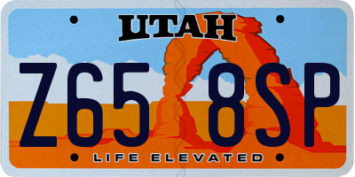 UT license plate Z658SP