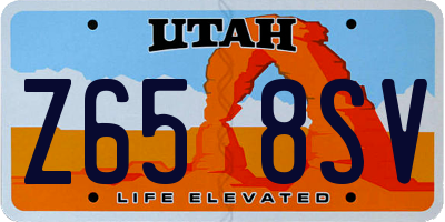 UT license plate Z658SV
