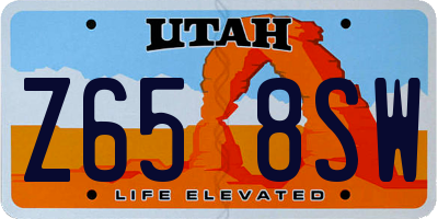 UT license plate Z658SW