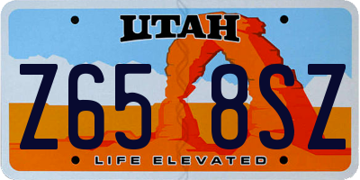 UT license plate Z658SZ