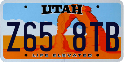 UT license plate Z658TB