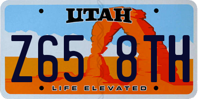UT license plate Z658TH