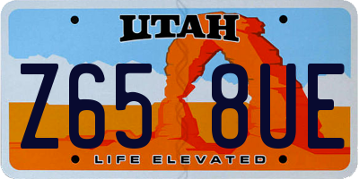 UT license plate Z658UE