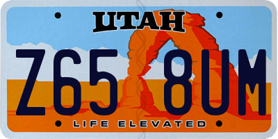 UT license plate Z658UM